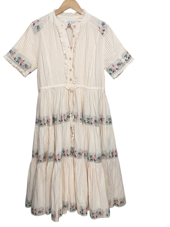 Ivy City Co Dresses & Skirts - Ivy City Dress Womens Small Holland Floral Midi Cottagecore Feminine Boho Cream